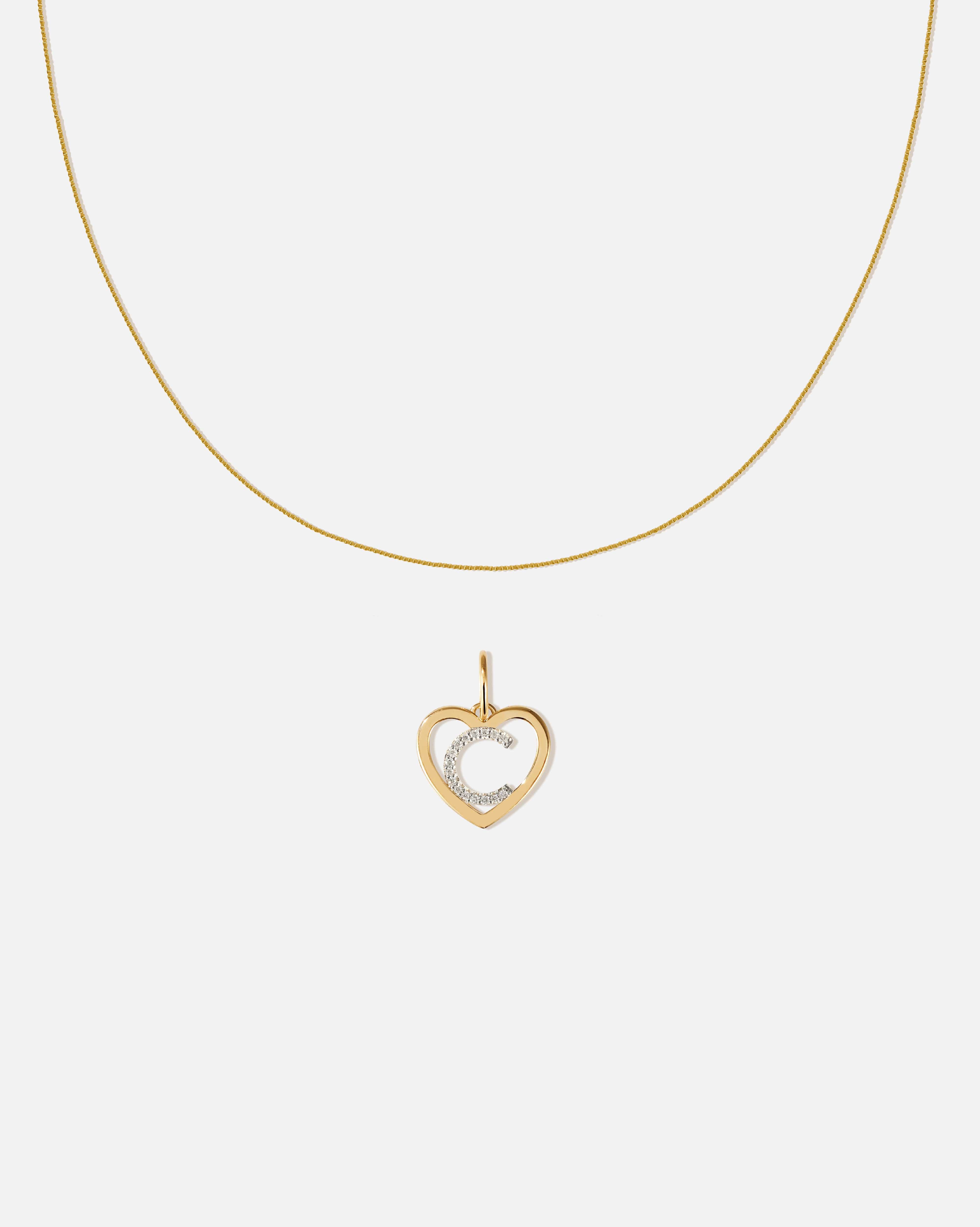 BRUNA The Label Sets C / 14k Massivgold / Laborgezüchtete Diamanten Amour Letter Pendant Set