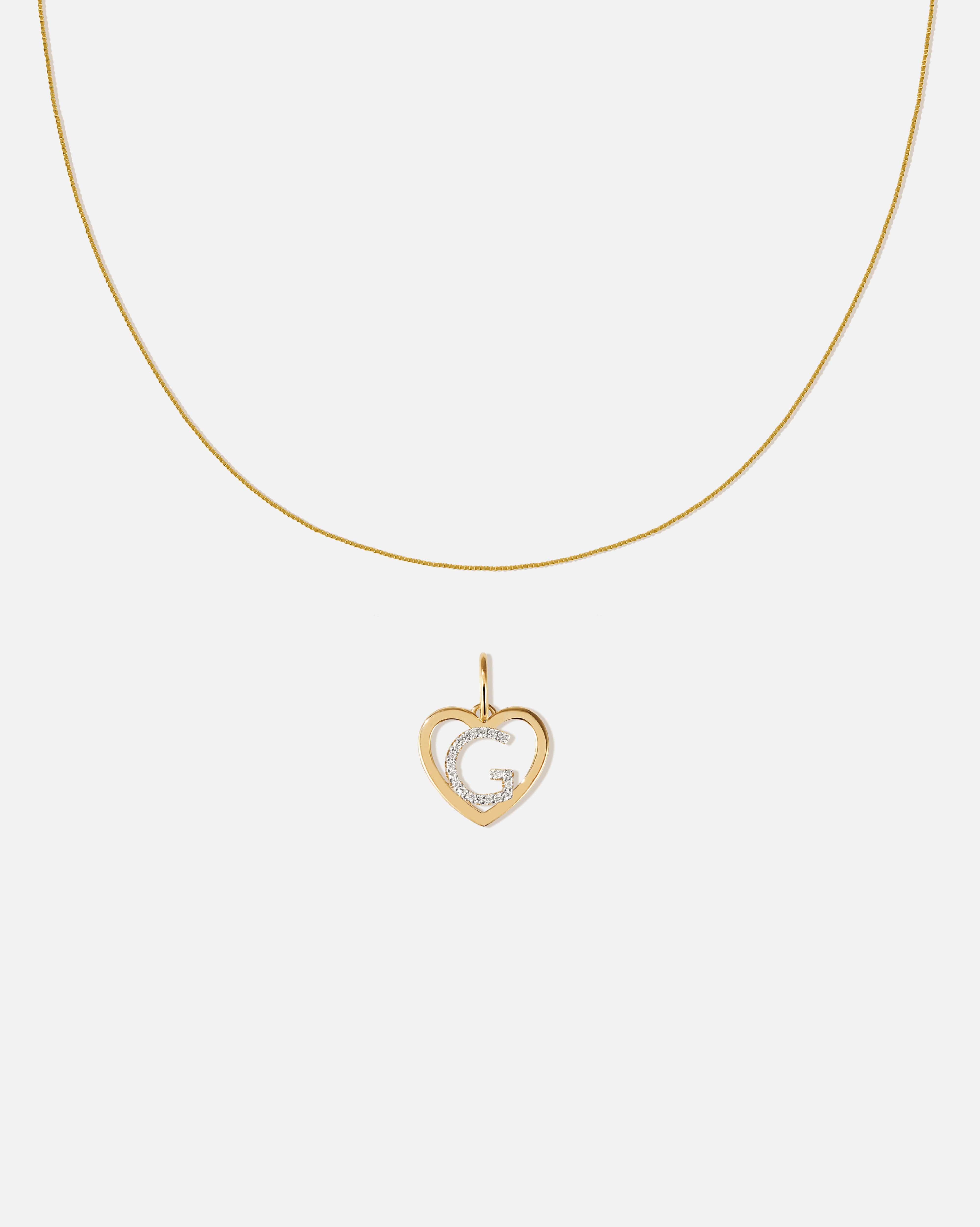 BRUNA The Label Sets G / 14k Massivgold / Laborgezüchtete Diamanten Amour Letter Pendant Set