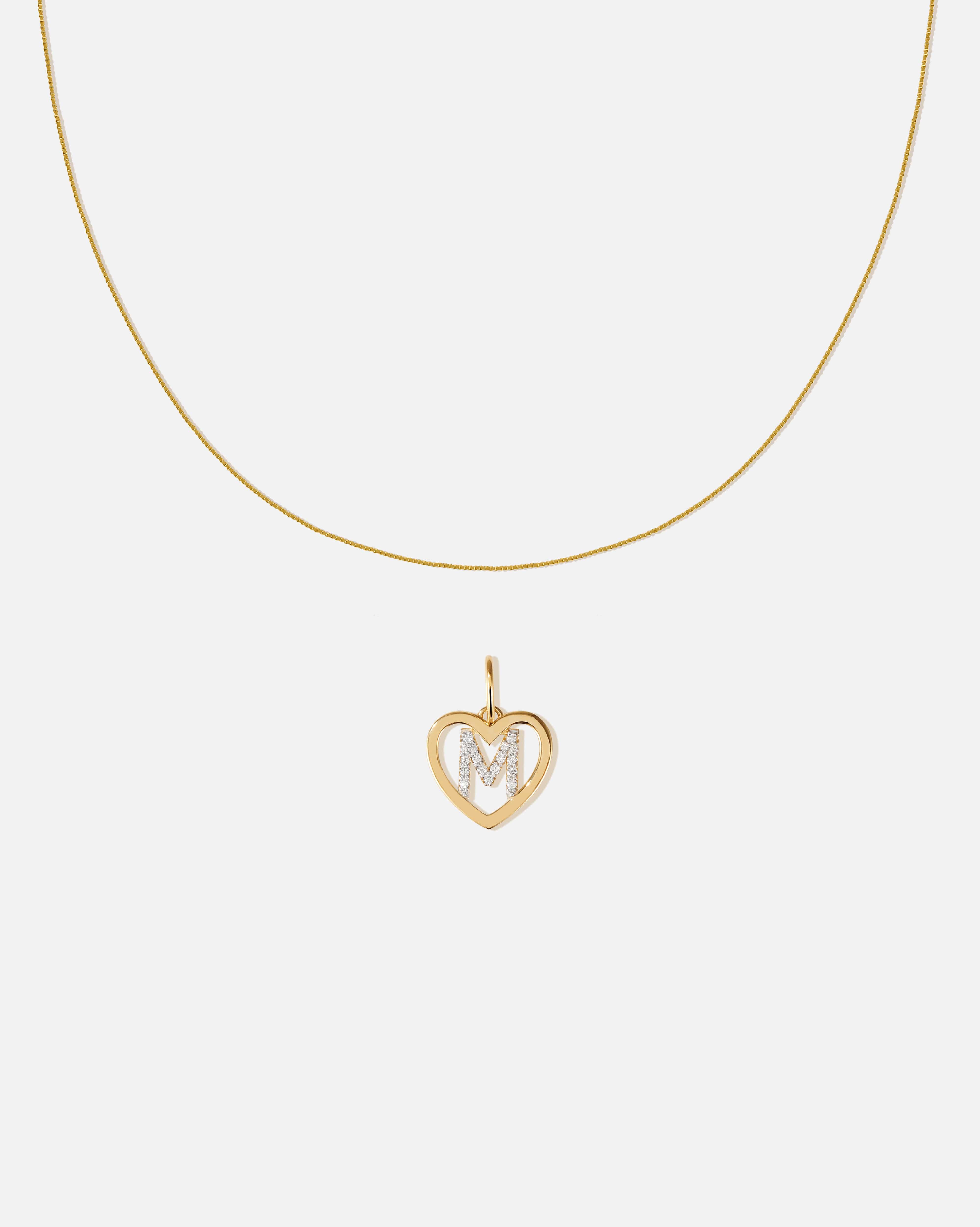 BRUNA The Label Sets M / 14k Massivgold / Laborgezüchtete Diamanten Amour Letter Pendant Set