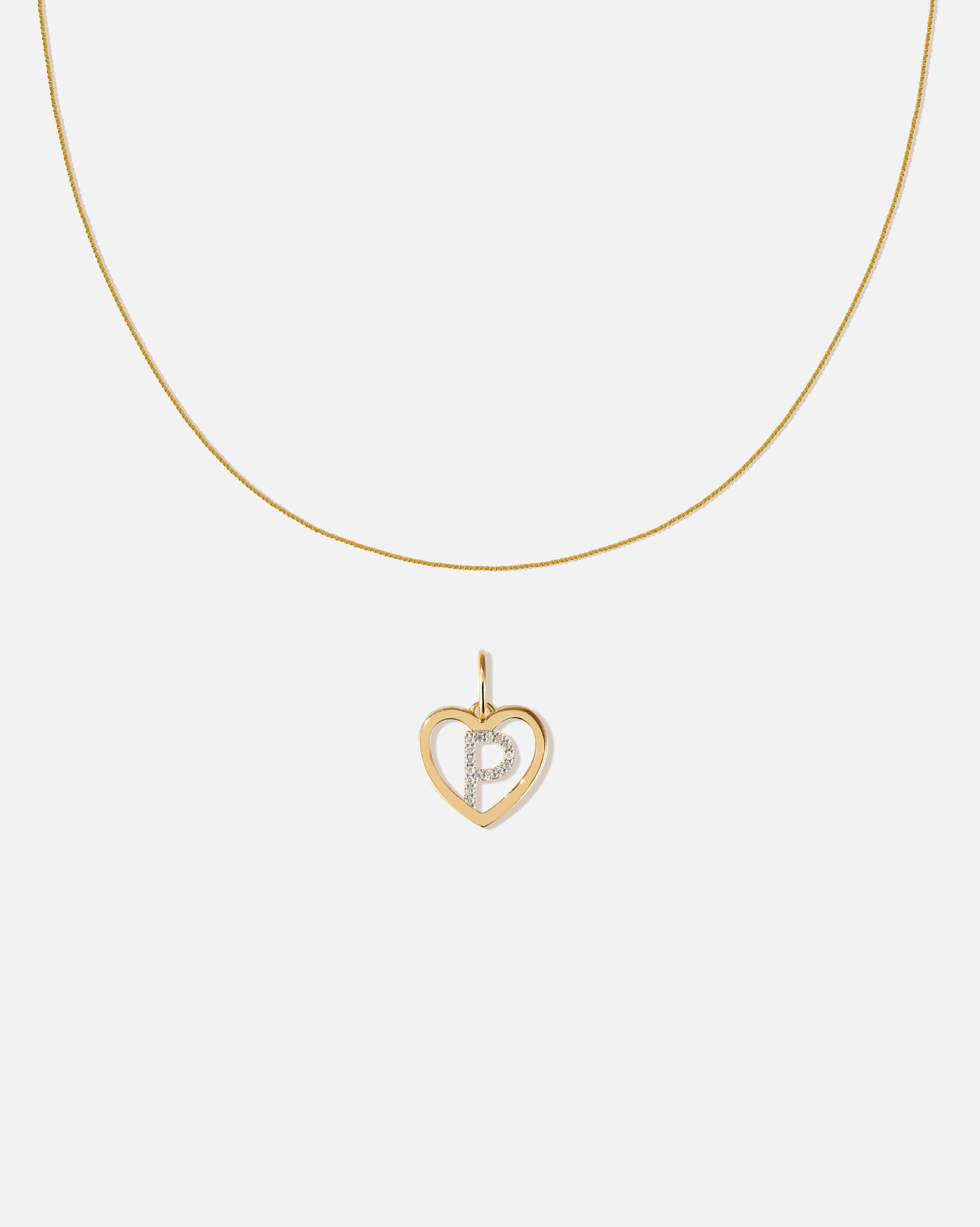 BRUNA The Label Sets P / 14k Massivgold / Laborgezüchtete Diamanten Amour Letter Pendant Set