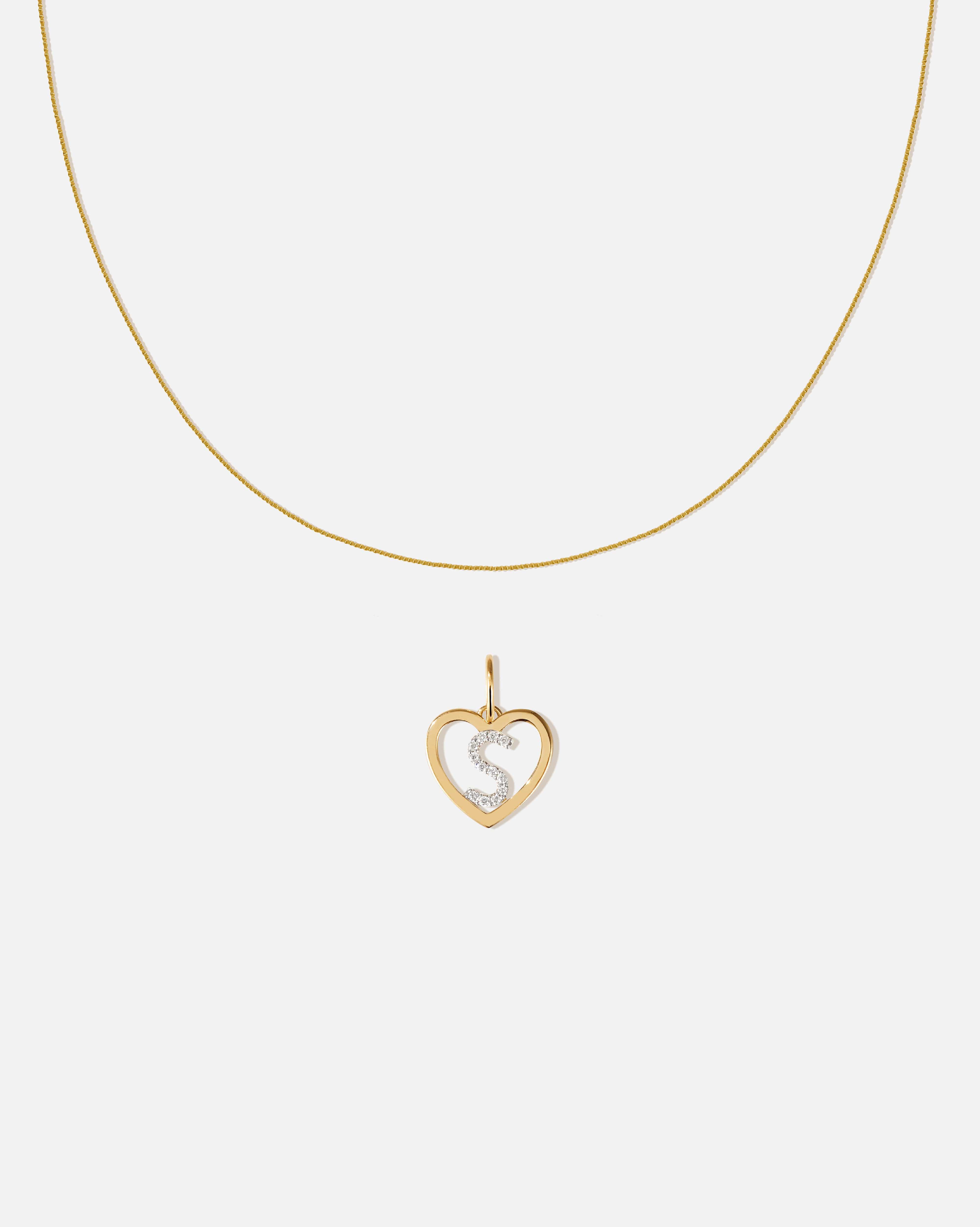 BRUNA The Label Sets S / 14k Massivgold / Laborgezüchtete Diamanten Amour Letter Pendant Set