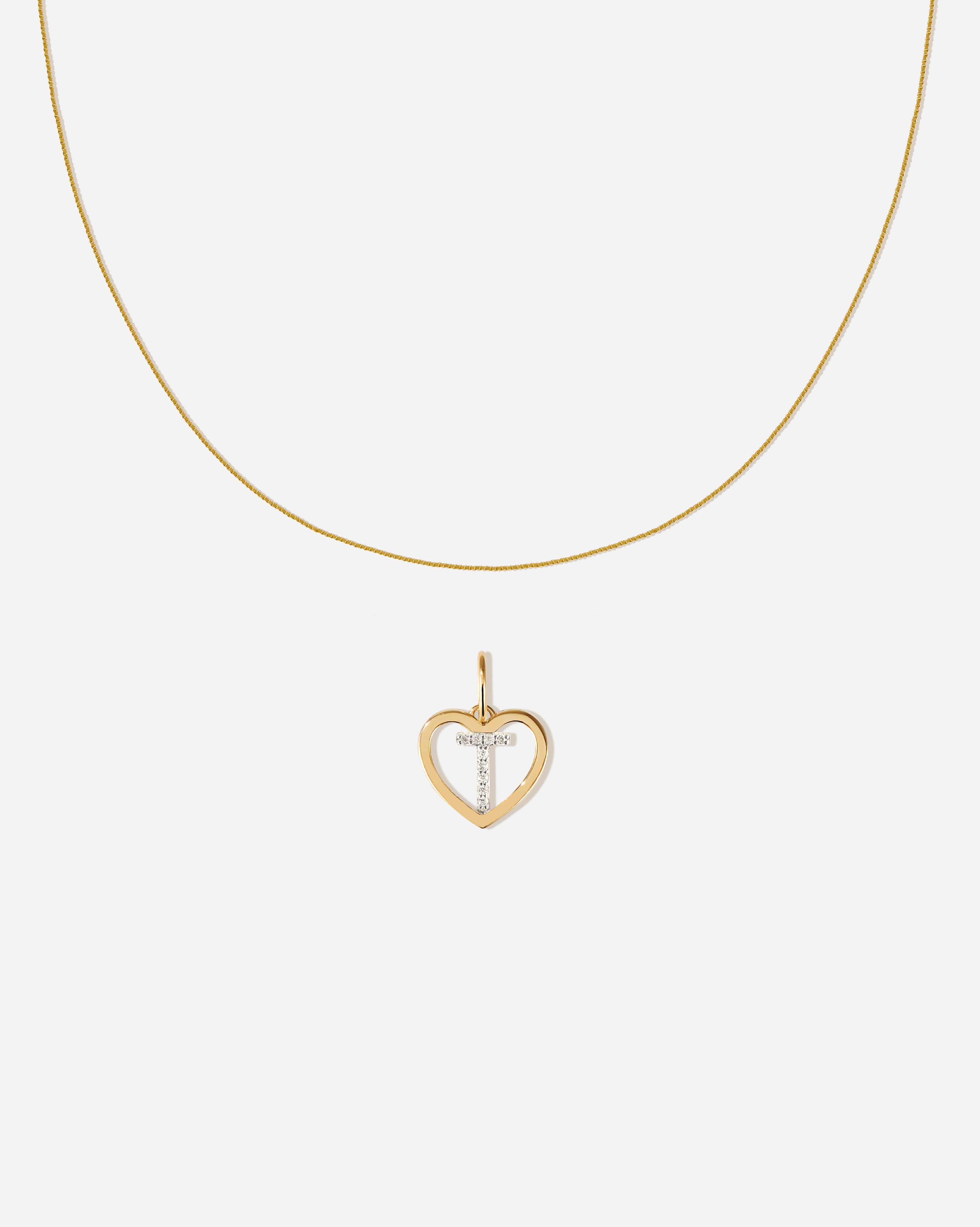 BRUNA The Label Sets T / 14k Massivgold / Laborgezüchtete Diamanten Amour Letter Pendant Set