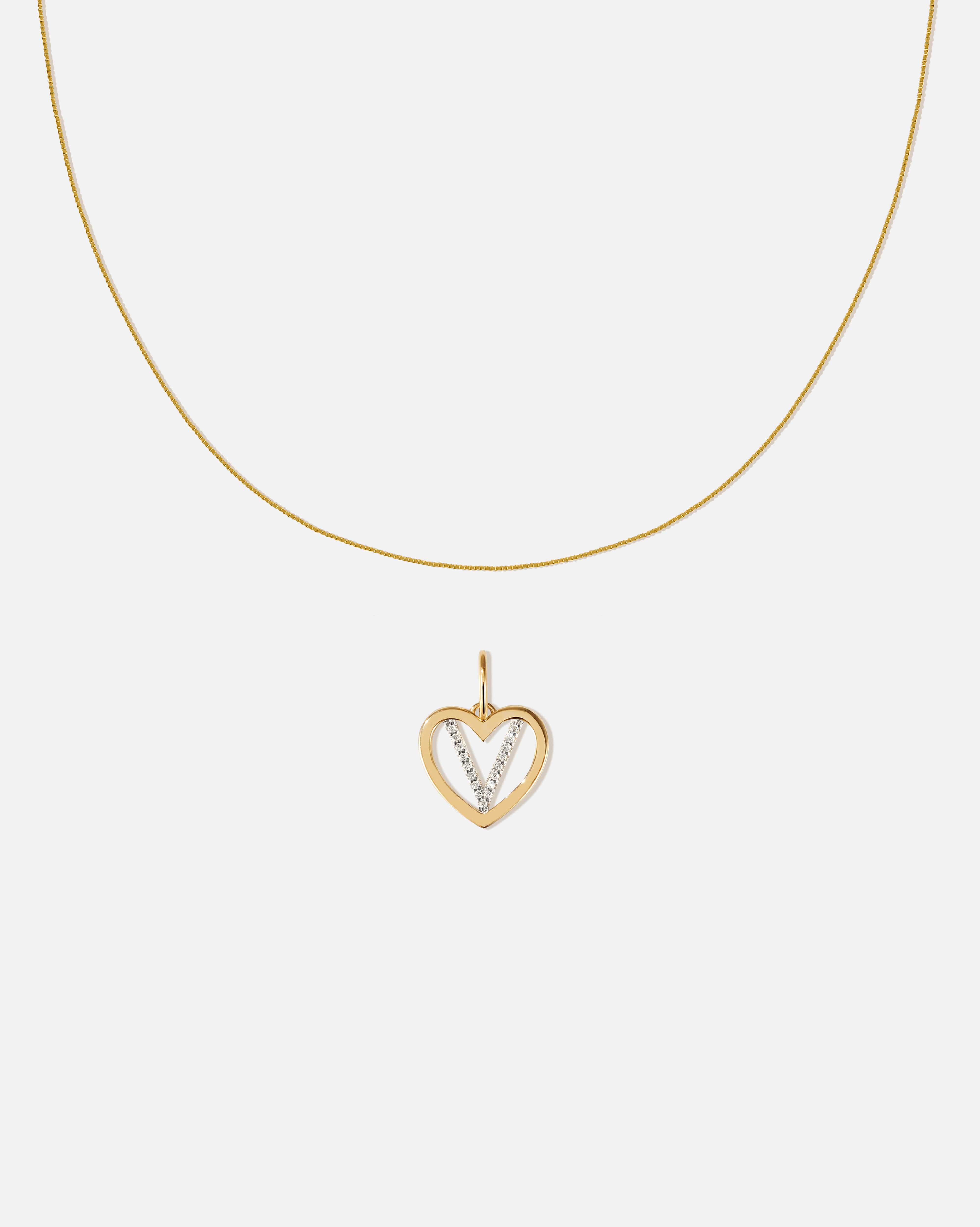 BRUNA The Label Sets V / 14k Massivgold / Laborgezüchtete Diamanten Amour Letter Pendant Set