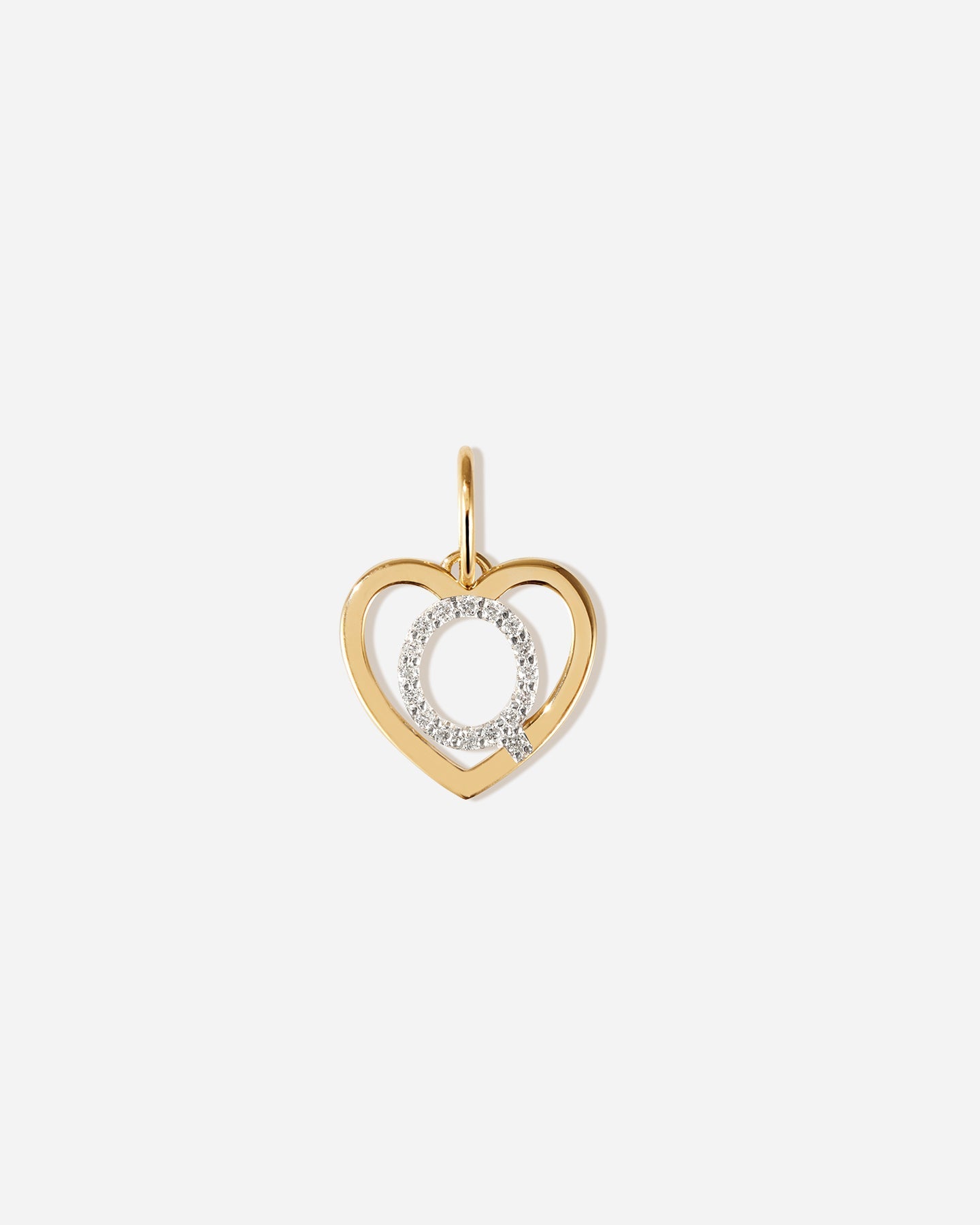 BRUNA The Label Charm Q / 14k Massivgold / Laborgezüchtete Diamanten Amour Letter Charm