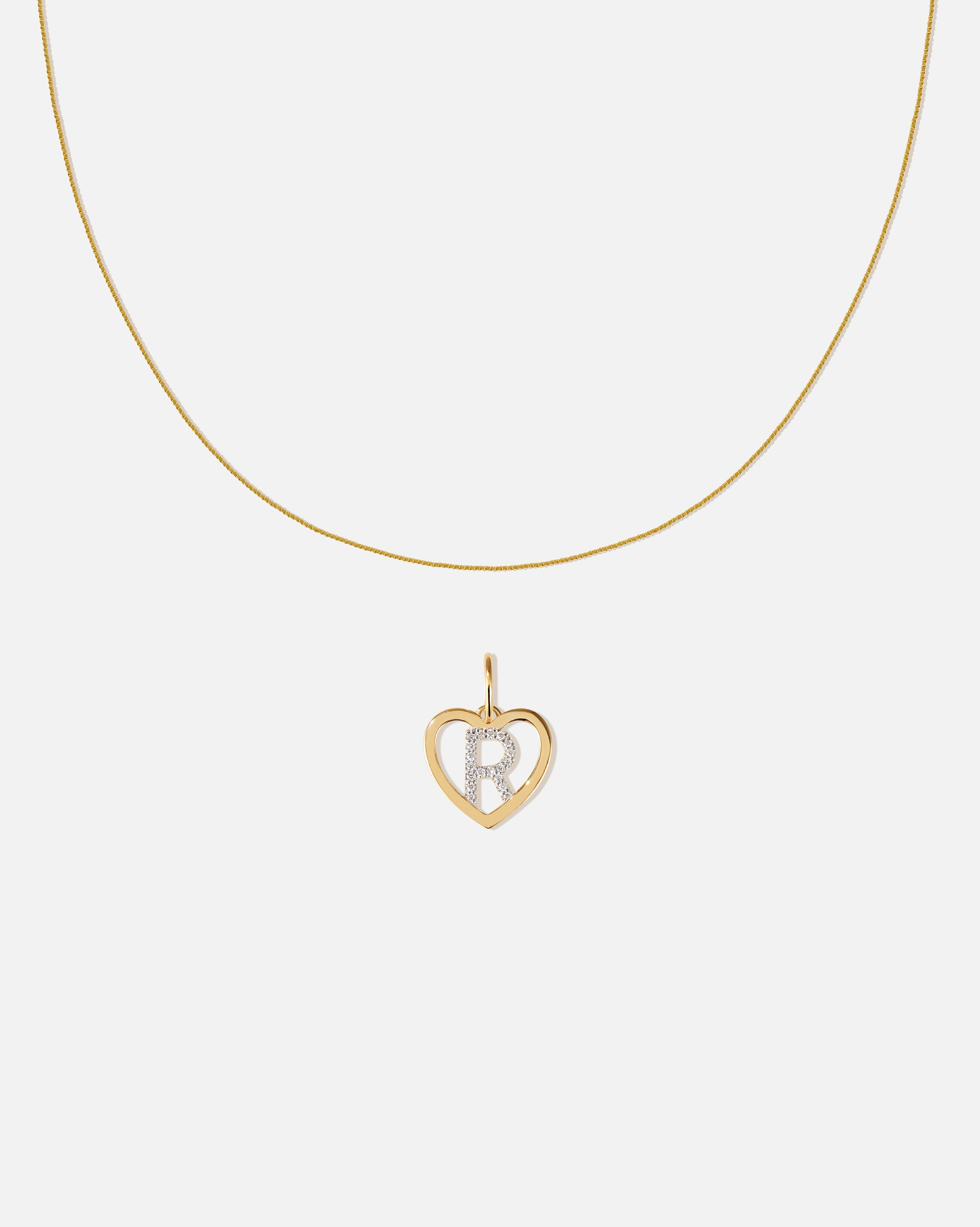 BRUNA The Label Sets R / 14k Massivgold / Laborgezüchtete Diamanten Amour Letter Pendant Set