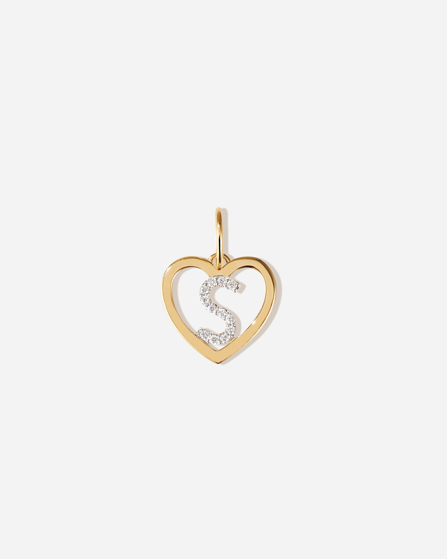 BRUNA The Label Charm S / 14k Massivgold / Laborgezüchtete Diamanten Amour Letter Charm