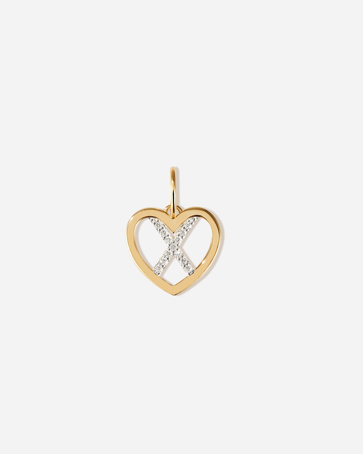 BRUNA The Label Charm X / 14k Massivgold / Laborgezüchtete Diamanten Amour Letter Charm