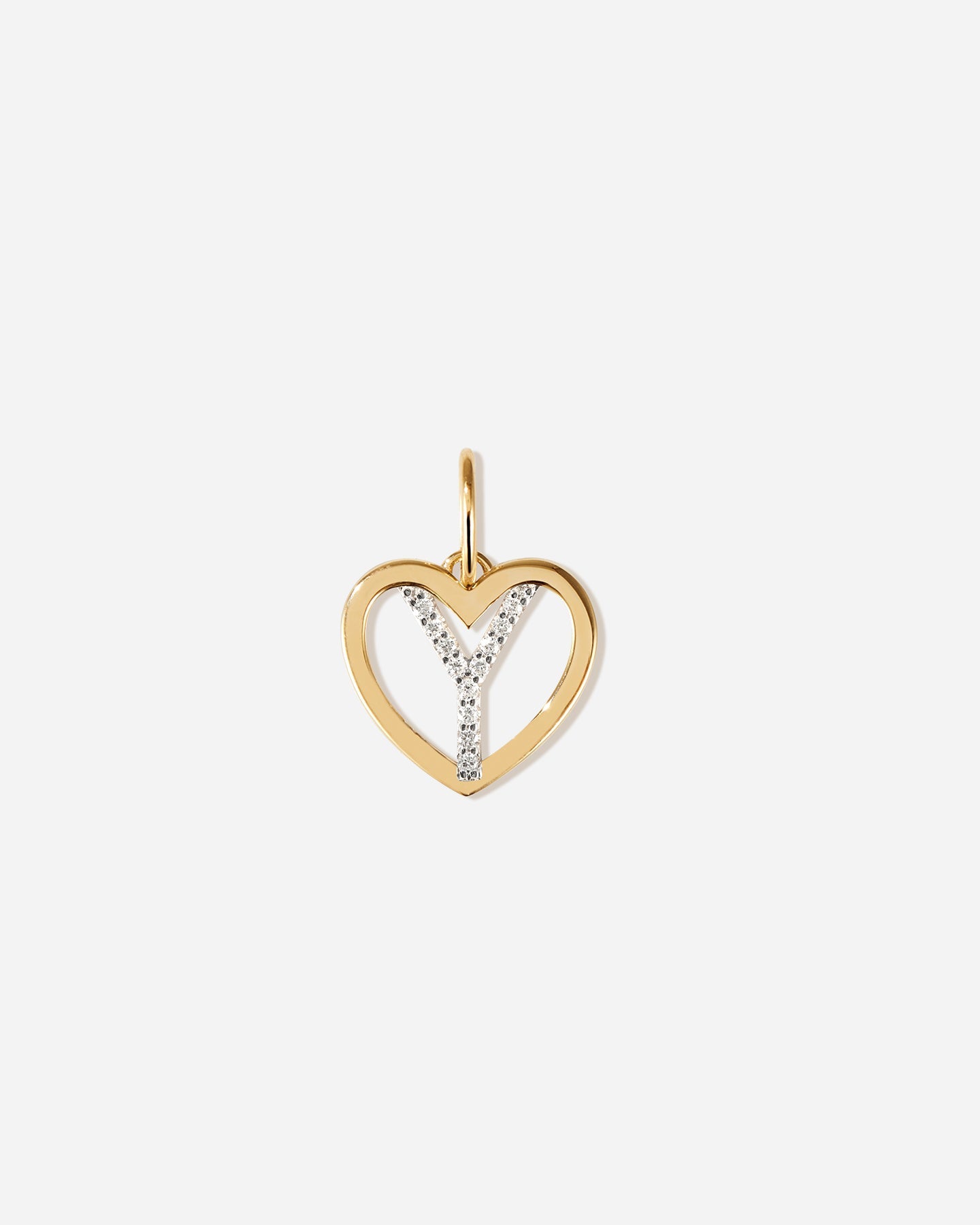 BRUNA The Label Charm Y / 14k Massivgold / Laborgezüchtete Diamanten Amour Letter Charm