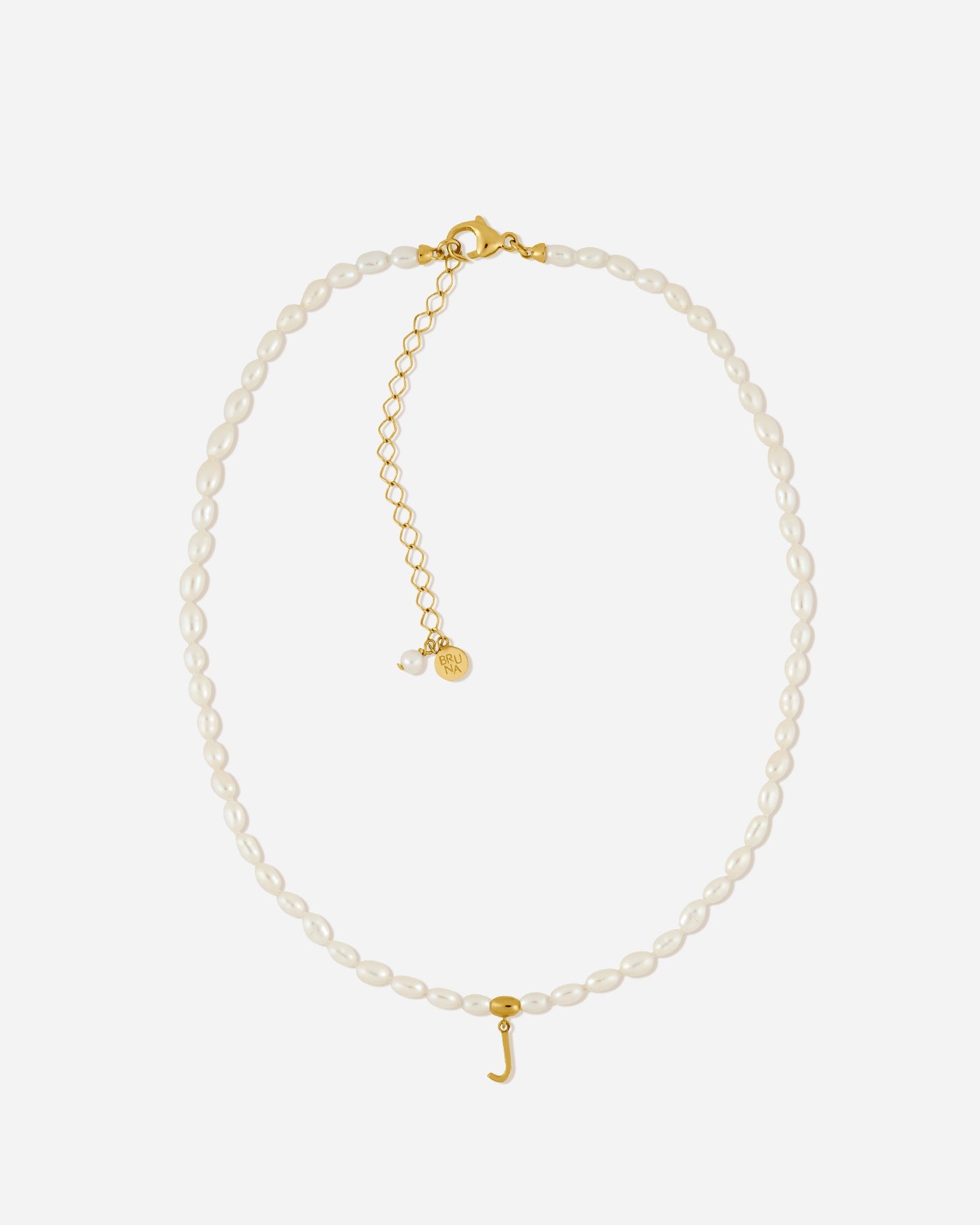 BRUNA The Label Necklace Antibes Letter Choker