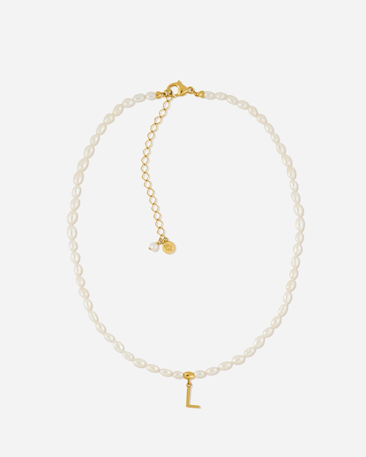 BRUNA The Label Necklace Antibes Letter Choker