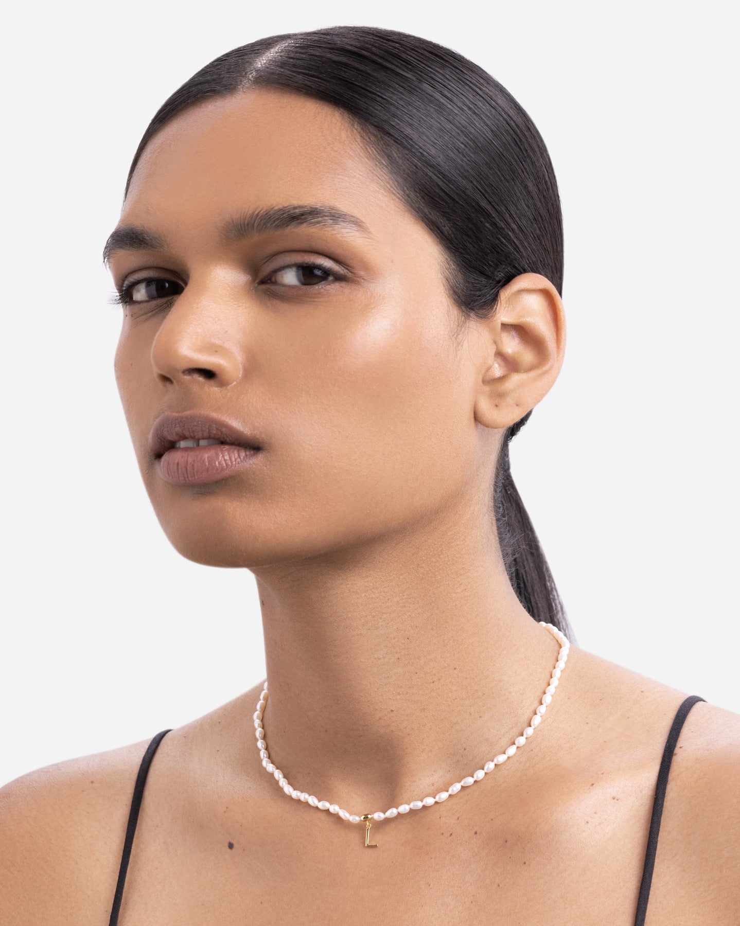 BRUNA The Label Necklace Antibes Letter Choker