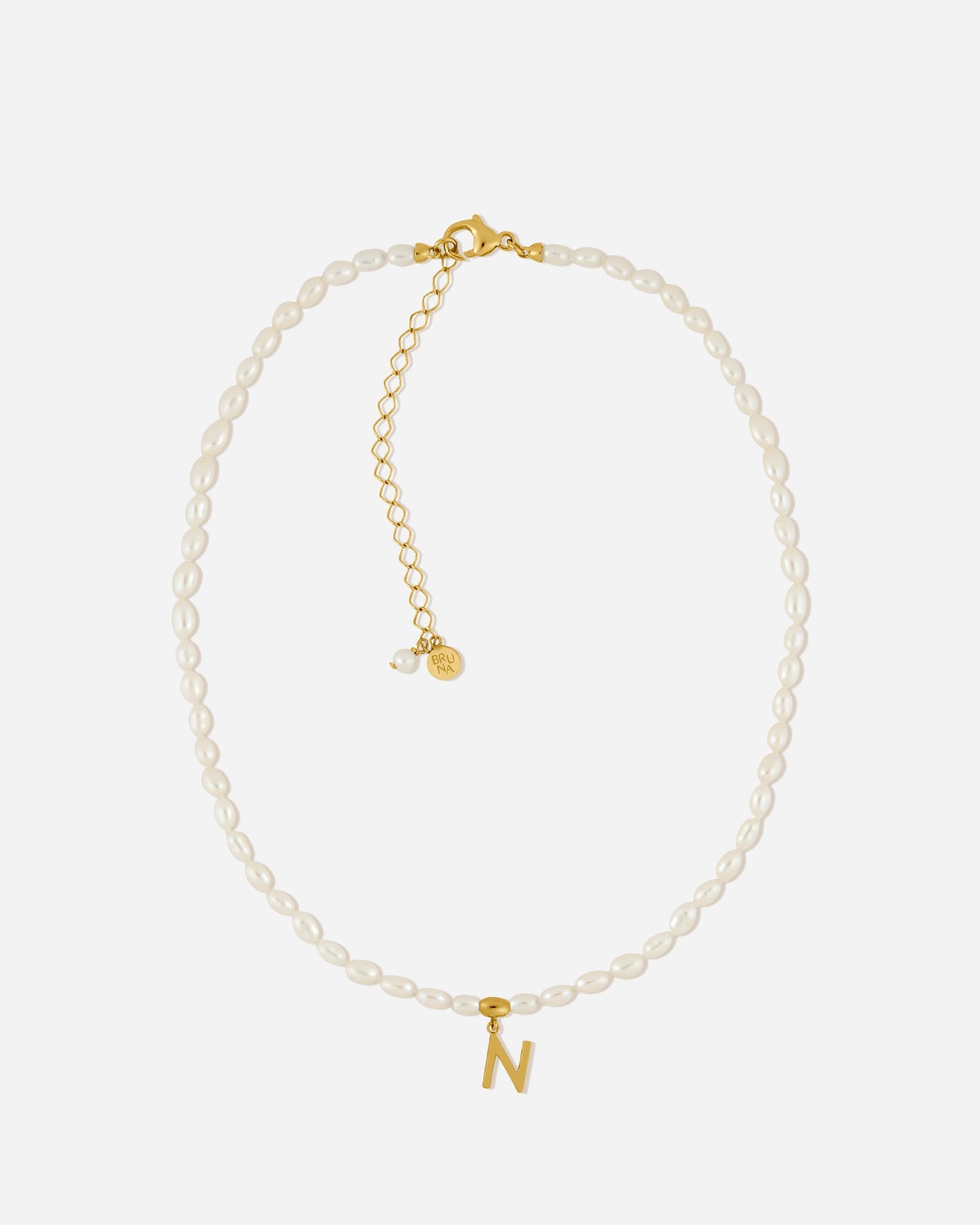 BRUNA The Label Necklace Antibes Letter Choker