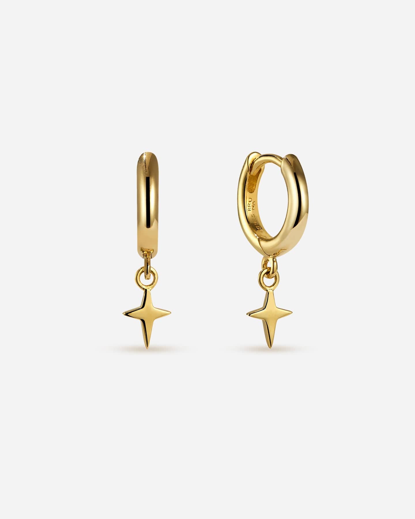 BRUNA The Label Earrings 18k Gold Vermeil Aurore Mini Hoops