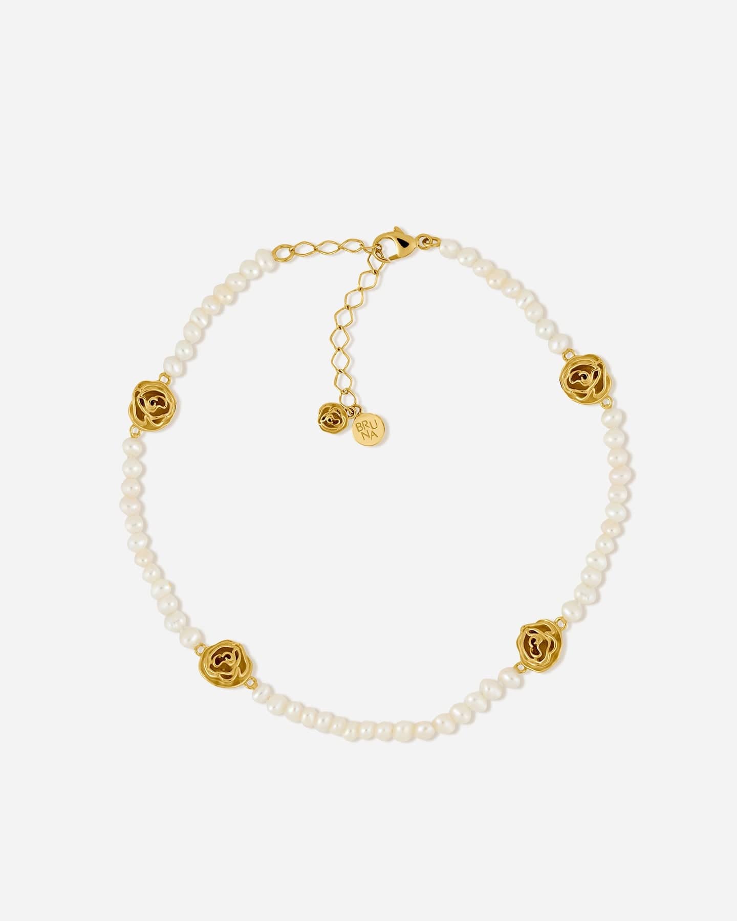 BRUNA The Label Anklet 18k Gold Vermeil / Perlen Basque Anklet