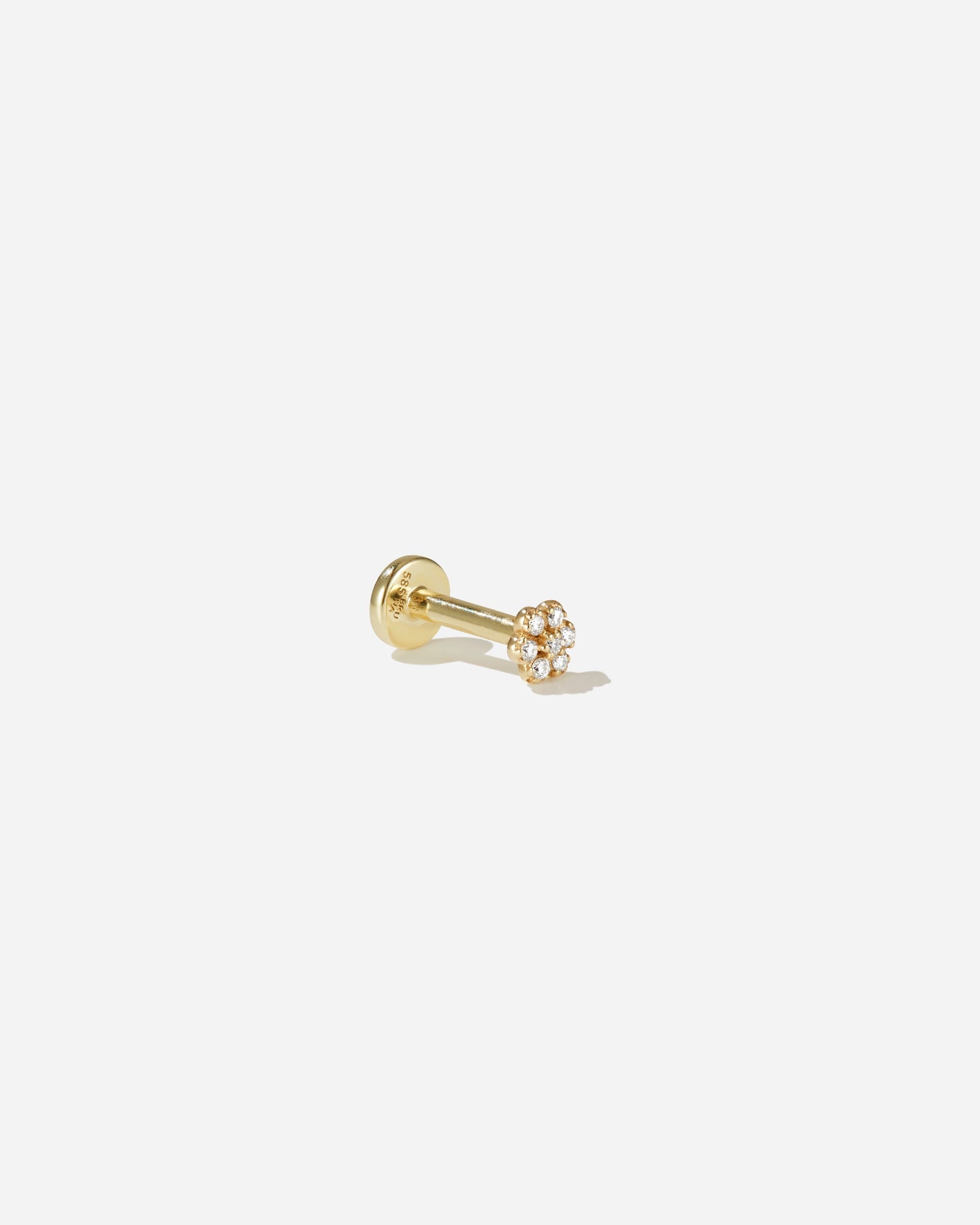 Bruna The Label Piercing 14k Massivgold / Laborgezüchtete Diamanten Bellevue Threaded Stud