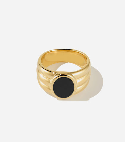 BRUNA The Label Ring 18k Gold Vermeil / 52 / Black Onyx Benevento Onyx Ring