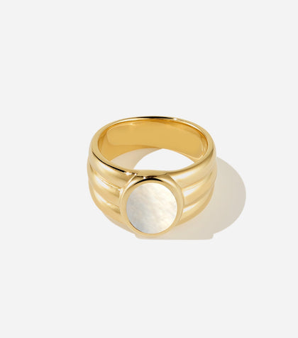 BRUNA The Label Ring 18k Gold Vermeil / 52 / Perlen Benevento Pearl Ring