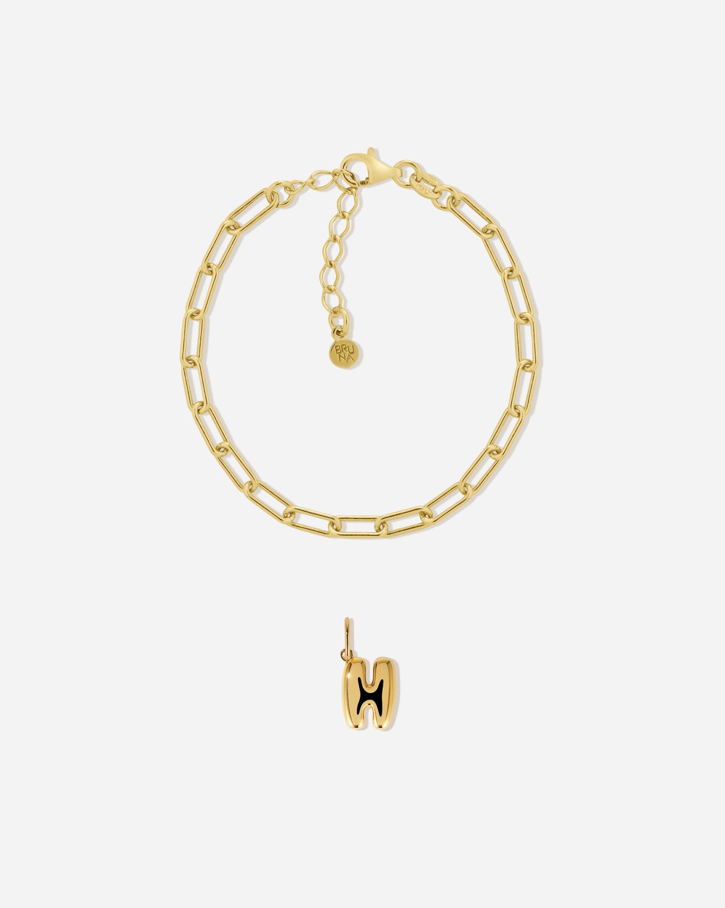 BRUNA The Label Sets H / 18k Gold Vermeil Beverly Hills Bubble Letter Set