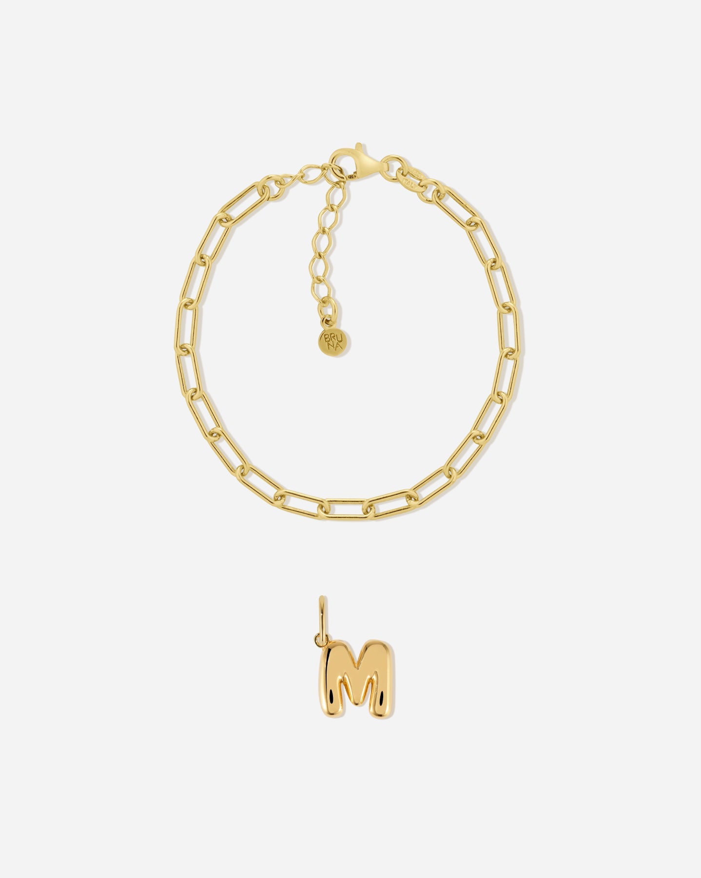 BRUNA The Label Sets M / 18k Gold Vermeil Beverly Hills Bubble Letter Set