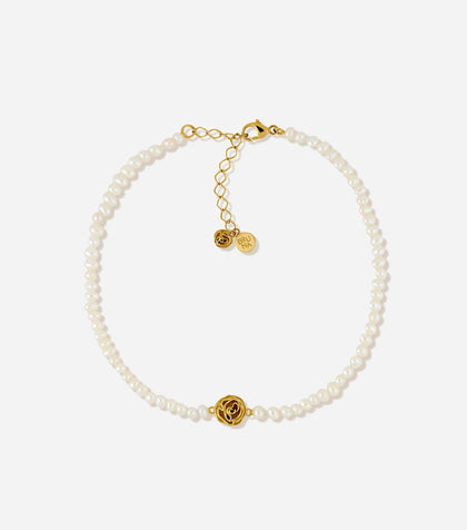 BRUNA The Label Anklet 18k Gold Vermeil / Perlen Biarritz Anklet