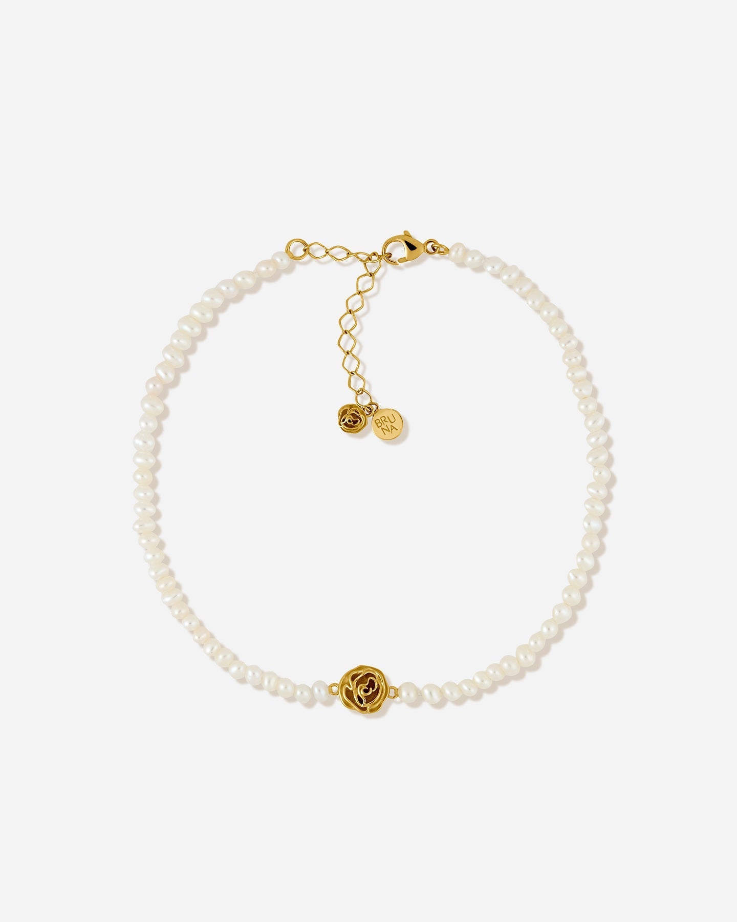 BRUNA The Label Anklet 18k Gold Vermeil / Perlen Biarritz Anklet