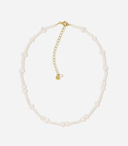 BRUNA The Label Necklace 18k Gold Vermeil / Perlen Borchia Choker