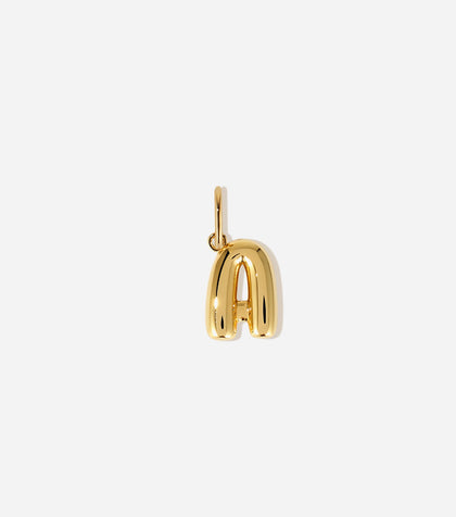 BRUNA The Label Charm A / 18k Gold Vermeil Bubble Letter Charm