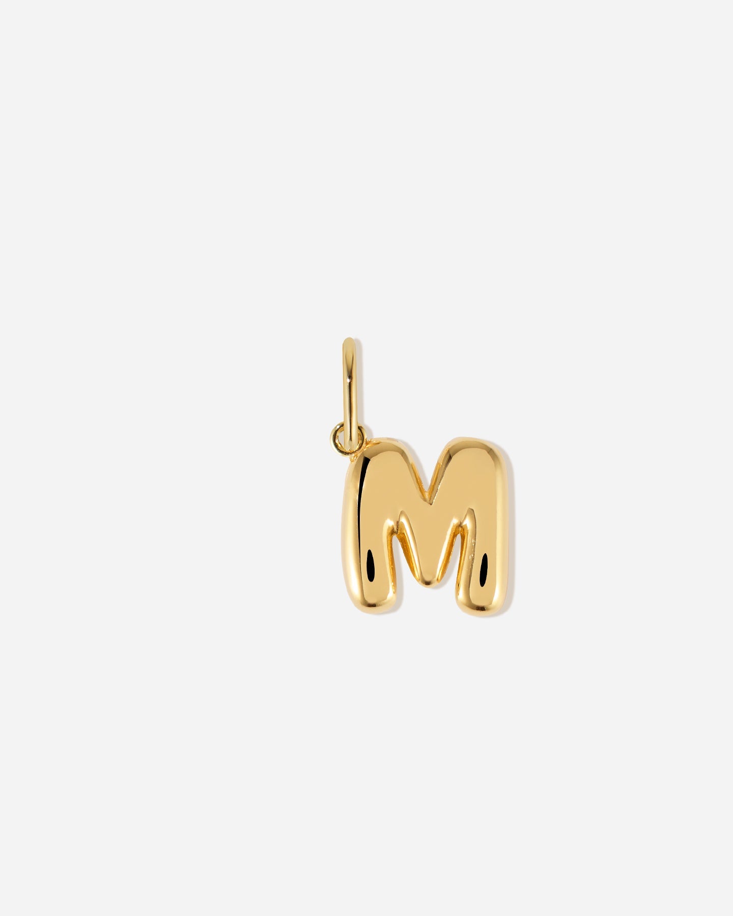 BRUNA The Label Charm M / 18k Gold Vermeil Bubble Letter Charm