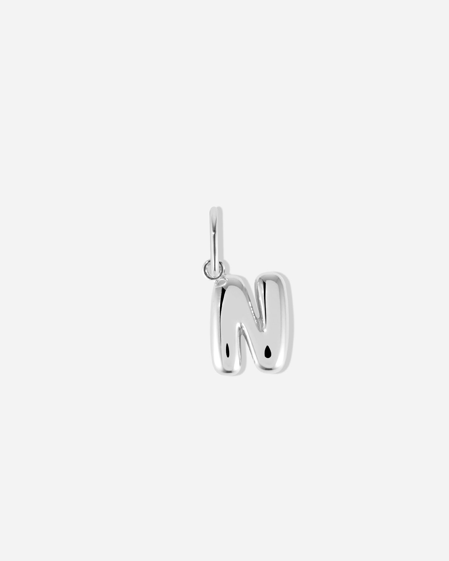 BRUNA The Label Charm N / 925 Sterling Silber Bubble Letter Charm