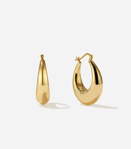 BRUNA The Label Earrings 18k Gold Vermeil Campania Hoops