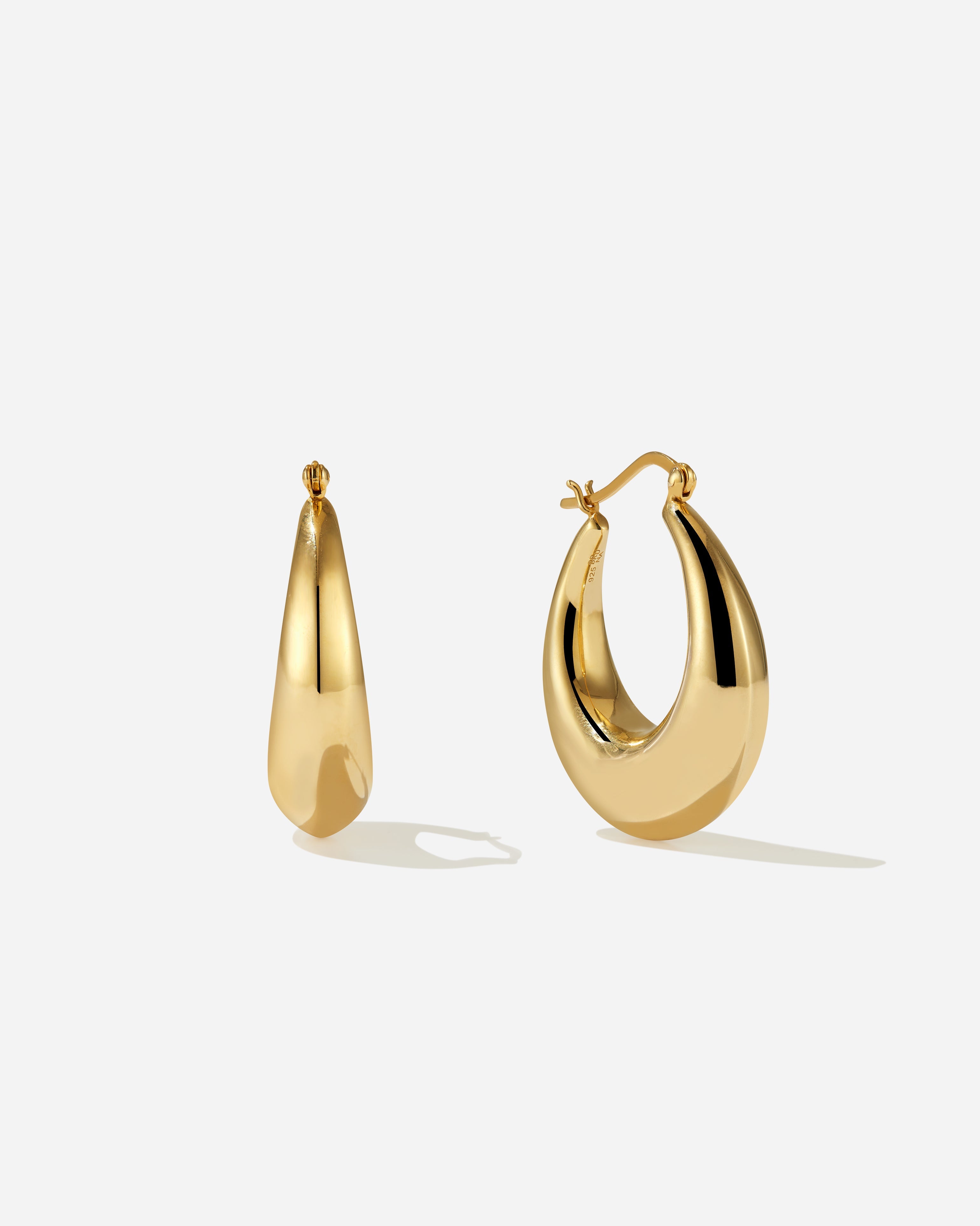 BRUNA The Label Earrings 18k Gold Vermeil Campania Hoops