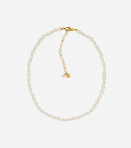 BRUNA The Label Necklace 18k Gold Vermeil / Perlen Catania Choker