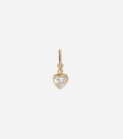 BRUNA The Label Charm 14k Massivgold / Laborgezüchtete Diamanten Coeur Charm