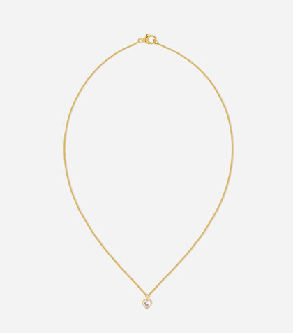 BRUNA The Label Necklace 14k Massivgold / Laborgezüchtete Diamanten Coeur Necklace