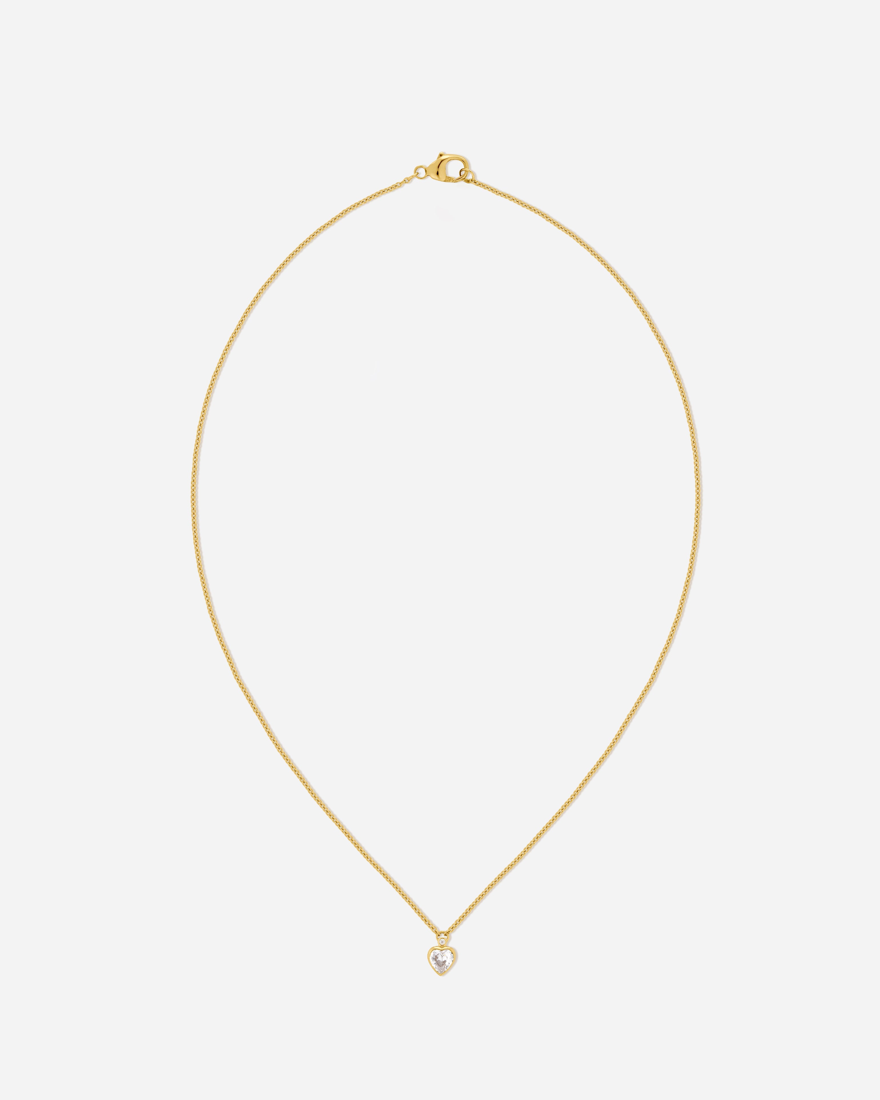 BRUNA The Label Necklace 14k Massivgold / Laborgezüchtete Diamanten Coeur Necklace