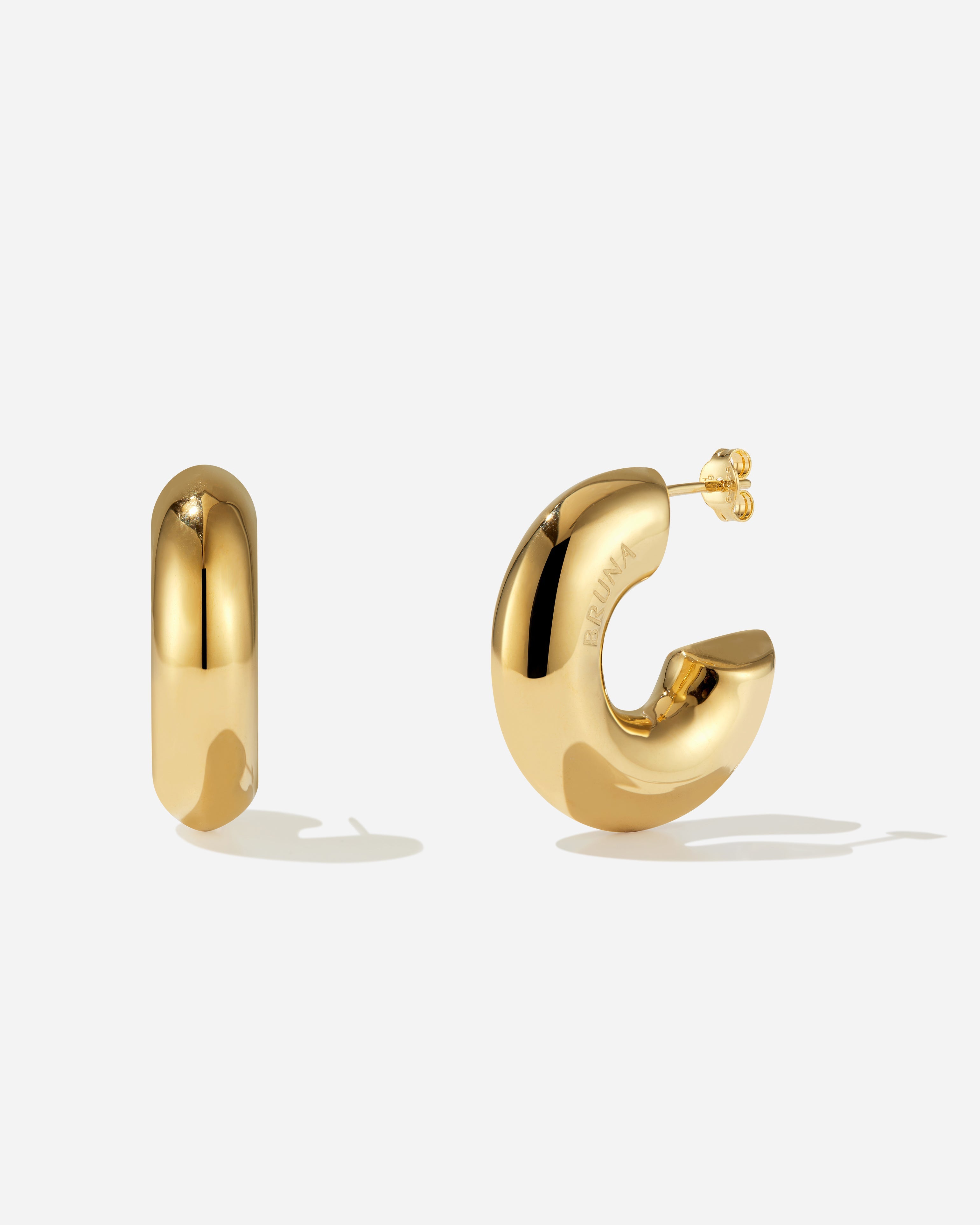 BRUNA The Label Earrings 18k Gold Vermeil Corsica Small Hoops