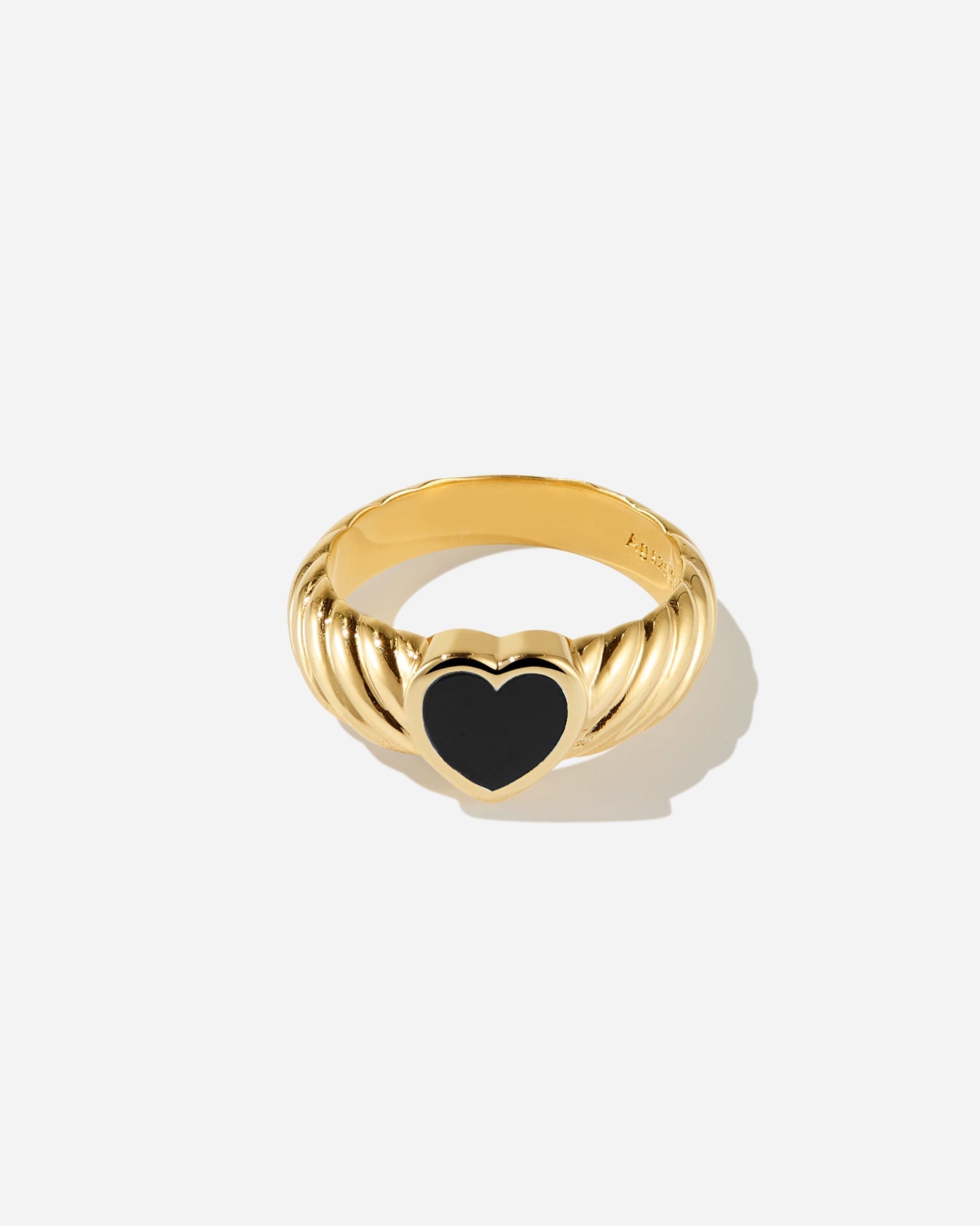 BRUNA The Label Ring 18k Gold Vermeil / 52 / Black Onyx Corvina Onyx Ring