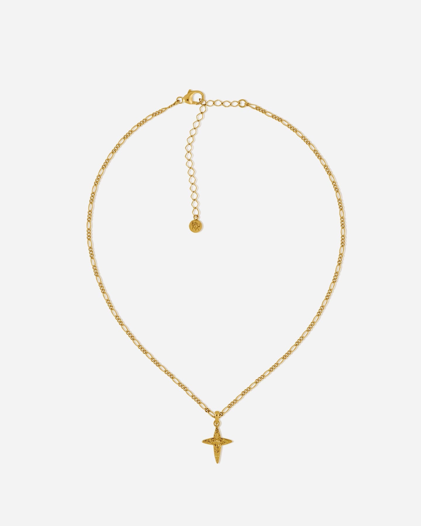 BRUNA The Label Necklace 18k Gold Vermeil Croix Choker