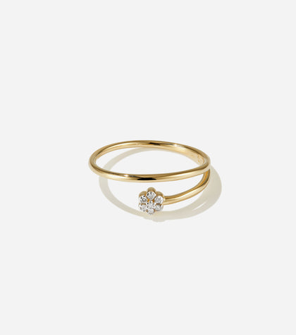 BRUNA The Label Ring 14k Massivgold / 52 / Laborgezüchtete Diamanten Dahlia Ring