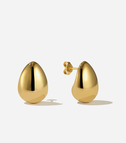 BRUNA The Label Earrings 18k Gold Vermeil Drop Mini Earrings