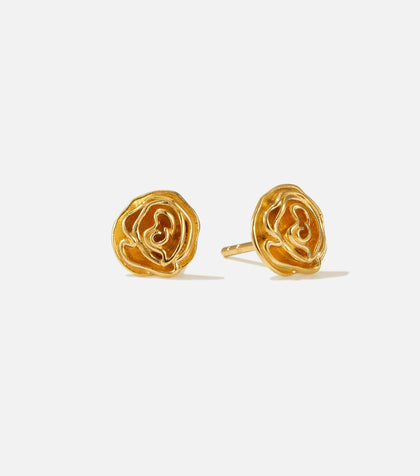 BRUNA The Label Earrings 18k Gold Vermeil Eau Rose Studs