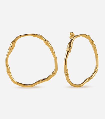 BRUNA The Label Earrings 18k Gold Vermeil Éclipse Large Hoops