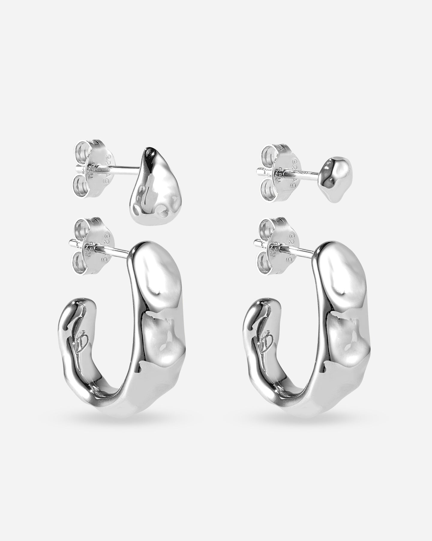 BRUNA The Label Earrings 925 Sterling Silber Empreinte Earring Set