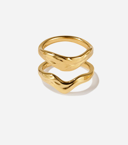 BRUNA The Label Ring 18k Gold Vermeil / 52 Empreinte Ring Set