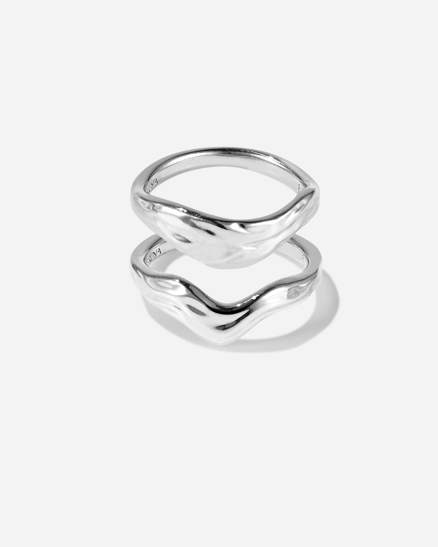 BRUNA The Label Ring 925 Sterling Silber / 52 Empreinte Ring Set