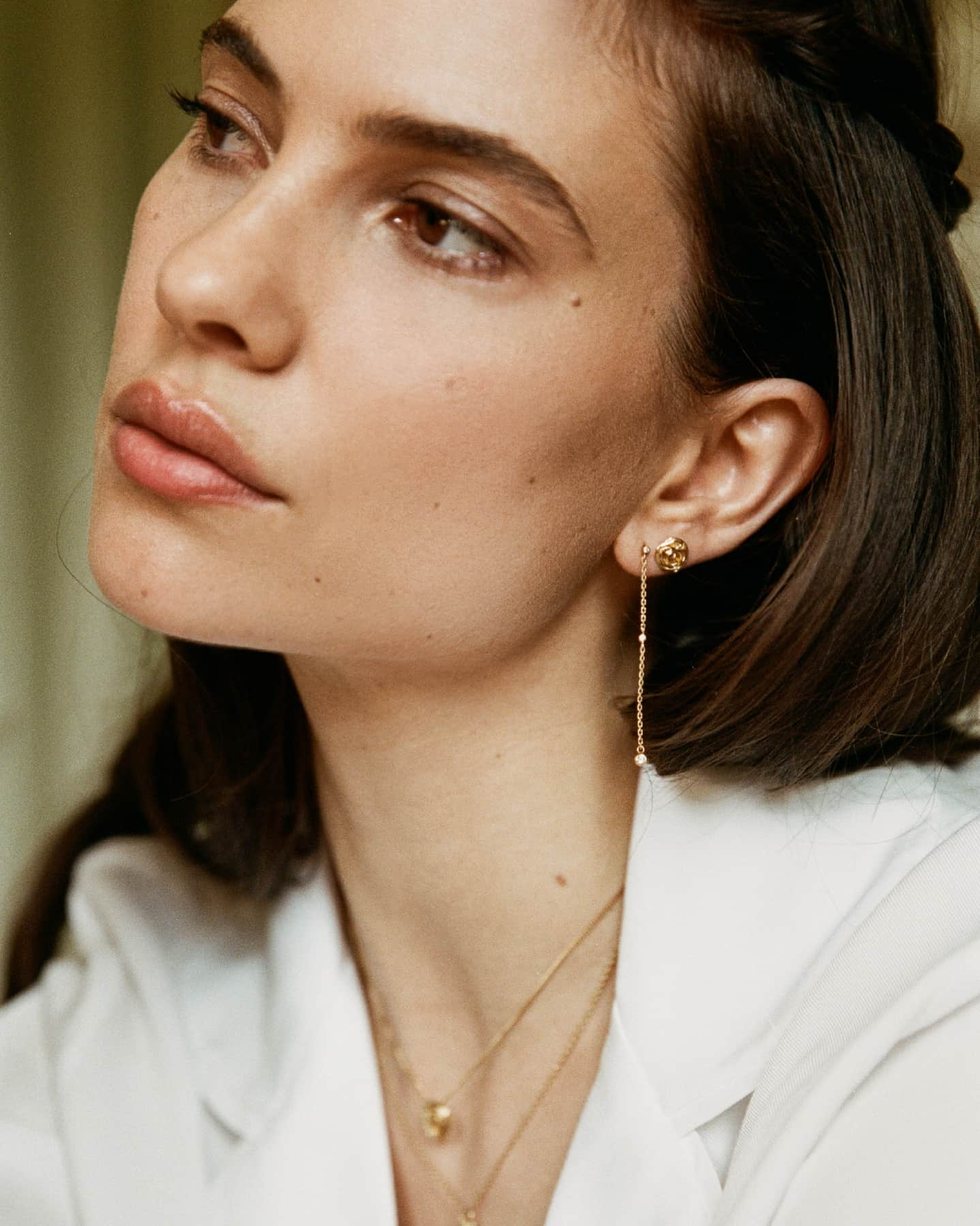 BRUNA The Label Earrings 14k Massivgold / Laborgezüchtete Diamanten Favola Drop Earrings