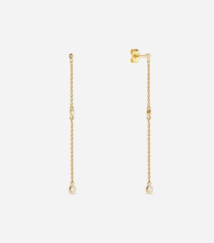 BRUNA The Label Earrings 14k Massivgold / Laborgezüchtete Diamanten Favola Drop Earrings