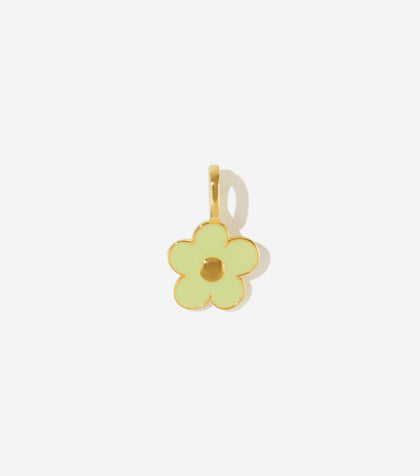 BRUNA The Label Charm 18k Gold Vermeil / Emaille Fleur Charm Sage