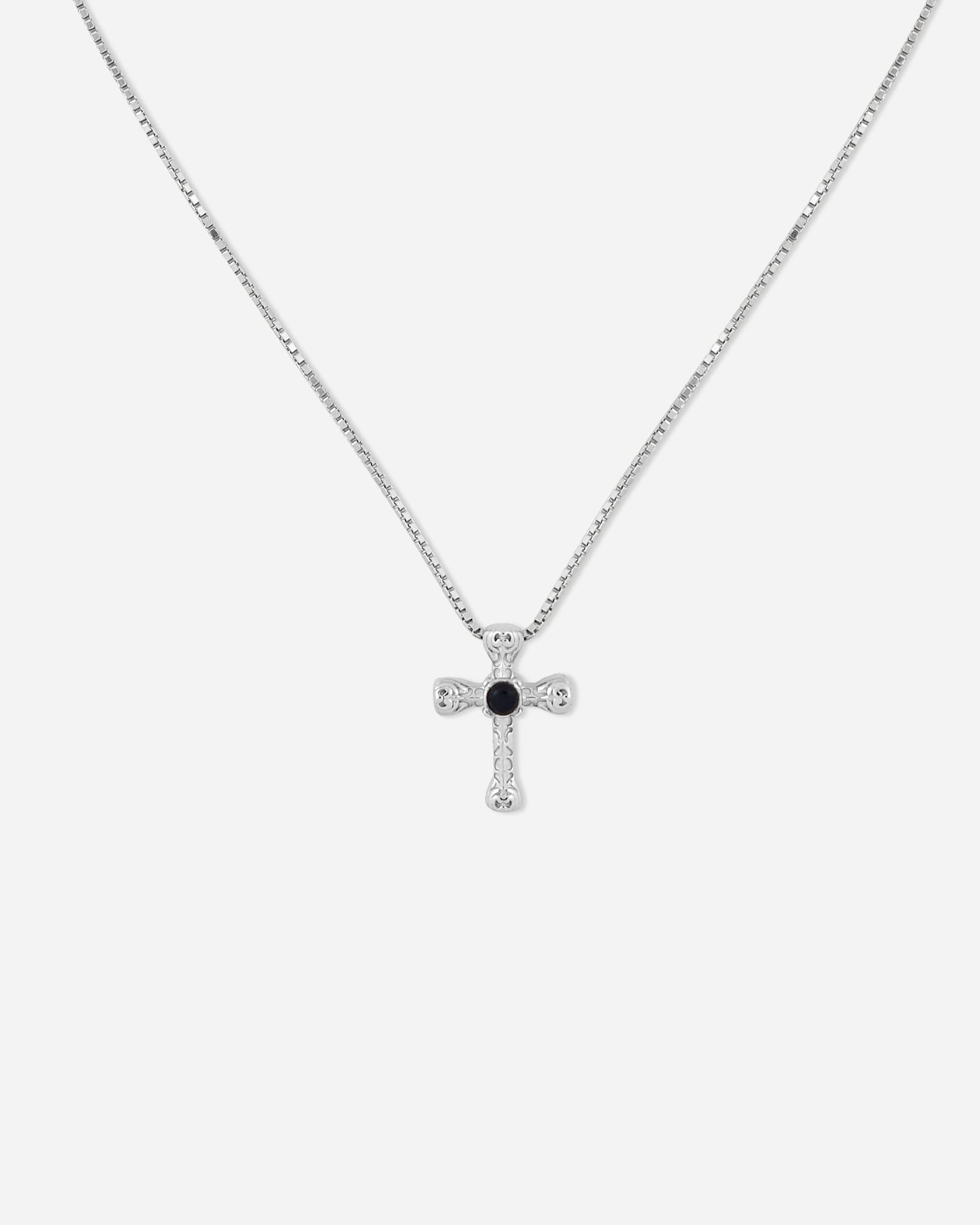 BRUNA The Label Necklace 925 Sterling Silber / Black Onyx Fortuna Onyx Necklace