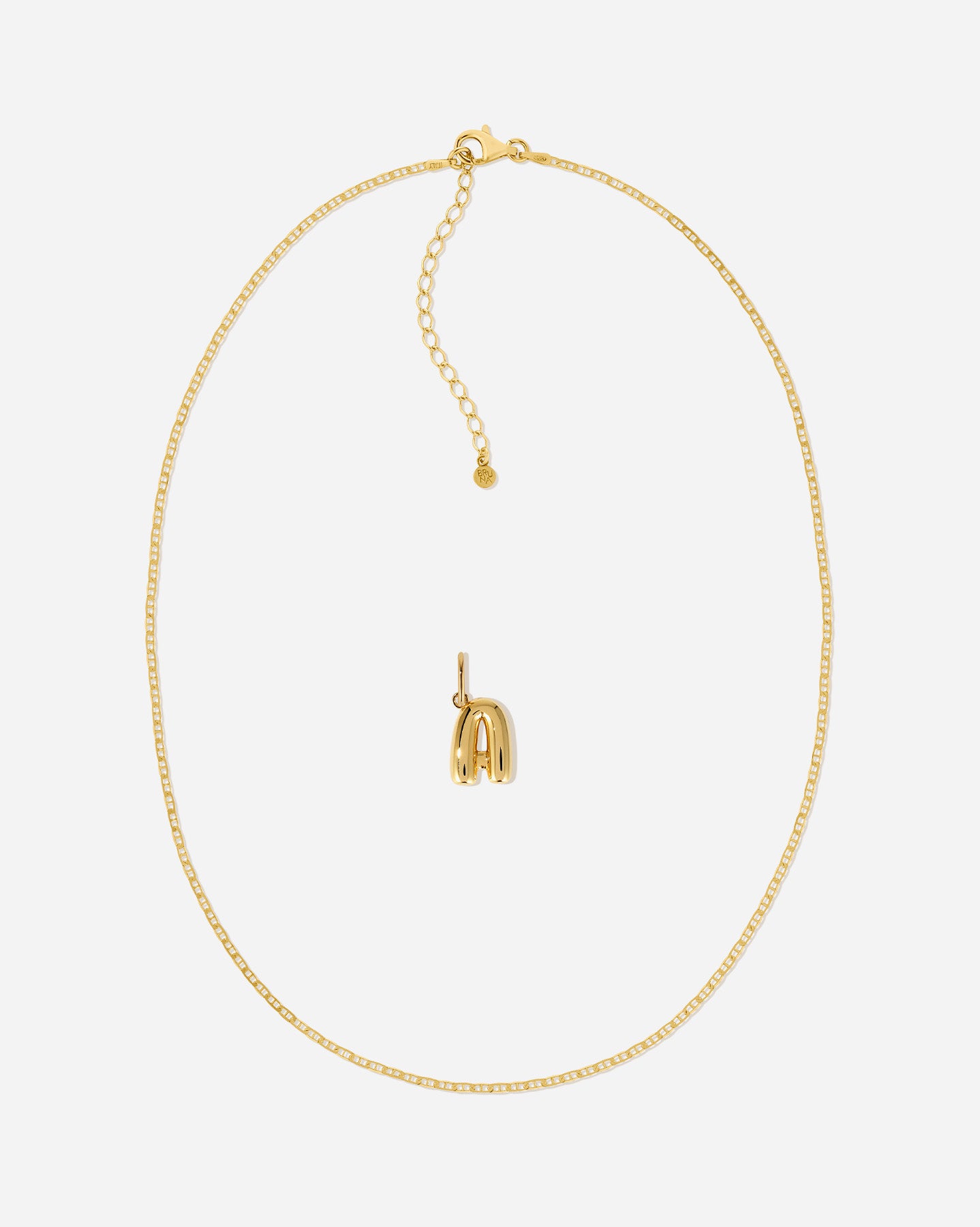 BRUNA The Label Sets A / 18k Gold Vermeil Positano Bubble Letter Set